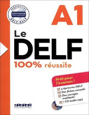 کتاب آزمون زبان فرانسه Le DELF A1 - 100% réussite + CD