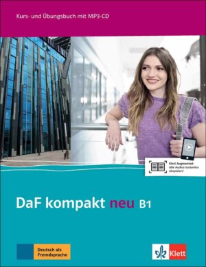 کتاب آموزش زبان آلمانی DaF kompakt neu B1: Kursbuch + Ubungsbuch + CD