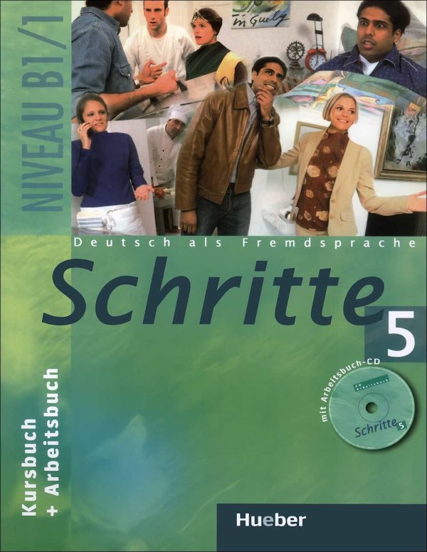 کتاب شریته 5 زبان آلمانی Schritte 5: Kursbuch + Arbeitsbuch + DVD