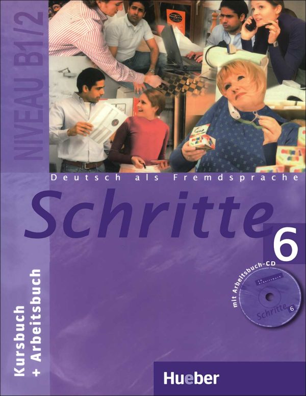 کتاب شریته 6 زبان آلمانی Schritte 6: Kursbuch + Arbeitsbuch + DVD