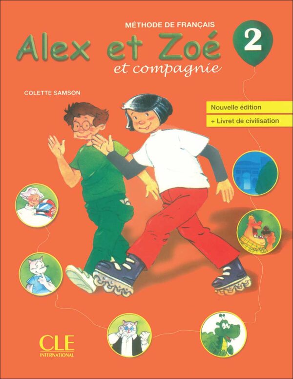 کتاب آموزش زبان فرانسه Alex et Zoé 2: Livre + Cahier + CD