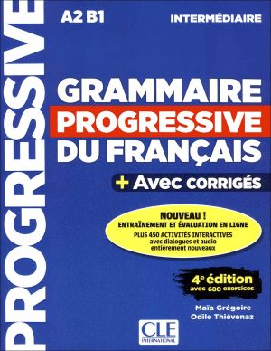 کتاب گرامر پروگرسیو Grammaire Progressive A2B1 - 4e édition: Niveau Intermédiaire + DVD