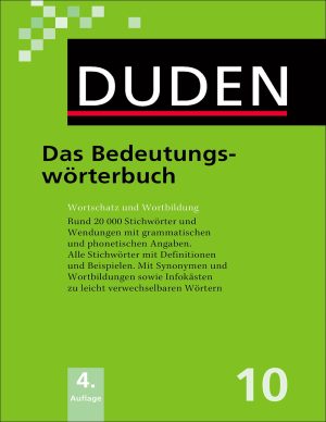 دیکشنری زبان آلمانی دودن Duden - Bedeutungswörterbuch 4.Auflage